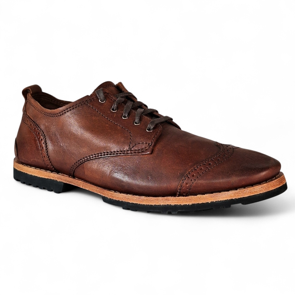 Timberland Boot Company Bardstown Brogue Wingtip Leather Oxford Shoes Puce